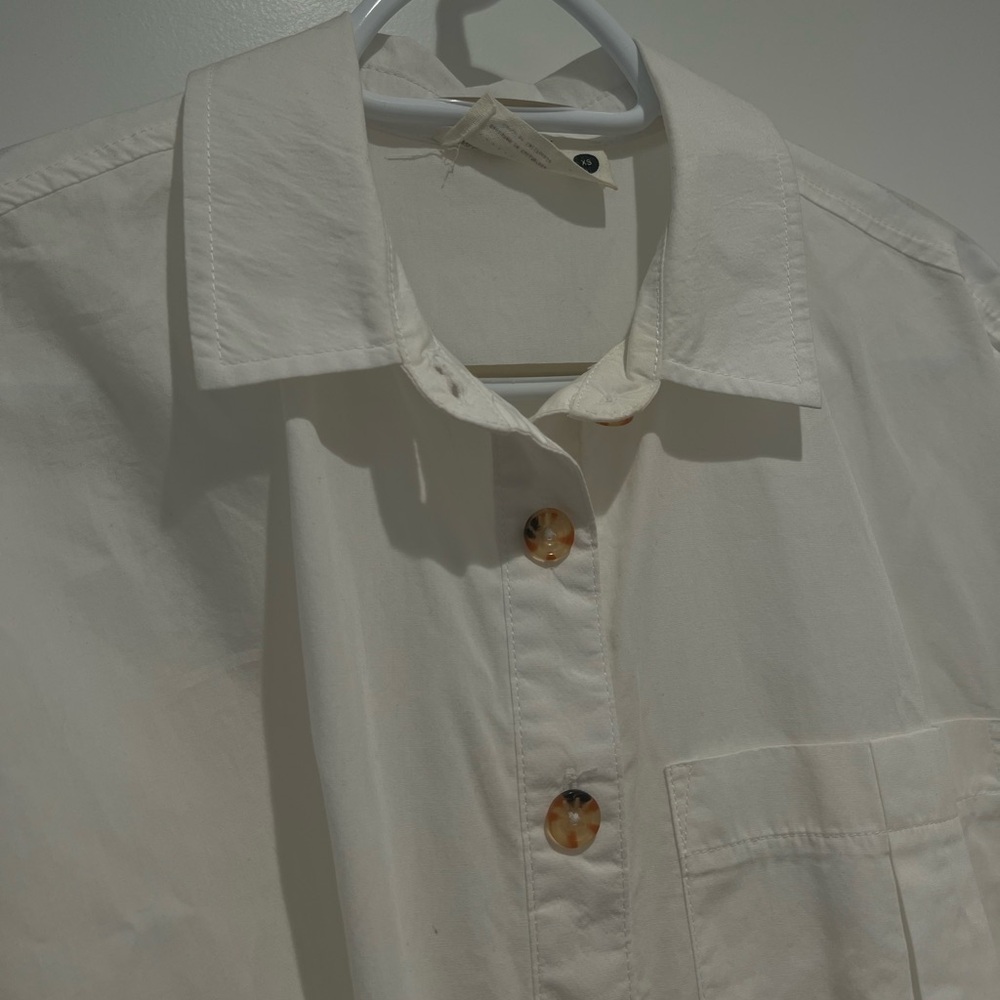 Back Beat Co. White Button Down Shirt - 100% Organic Cotton - Picture 4 of 6